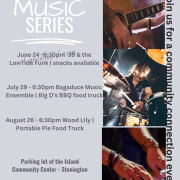 Summer Music Series at Island Community Center, Stonington, Maine poster